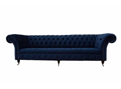 Sofa Chesterfield Sofas 4 Sitzer Couch Polster Stoff Wohnzimmer Möbel