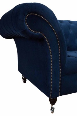 Sofa Chesterfield Sofas 4 Sitzer Couch Polster Stoff Wohnzimmer Möbel