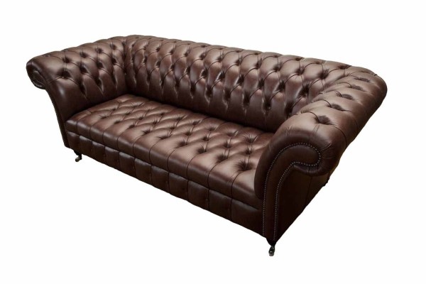 Sofa 3 Sitzer Chesterfield Ledersofa Wohnzimmer Designer Couchen Polster