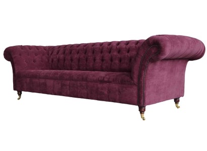 Chesterfield Design Диван Обтяжка Ткань Диван Диван 3-местный новый