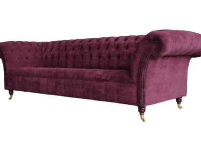 Chesterfield Design Диван Обтяжка Ткань Диван Диван 3-местный новый