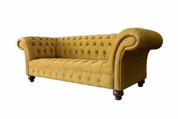 Sofa 3 Sitzer Sofas Sitz Couch Polster Chesterfield Couchen Dreisitzer Textil