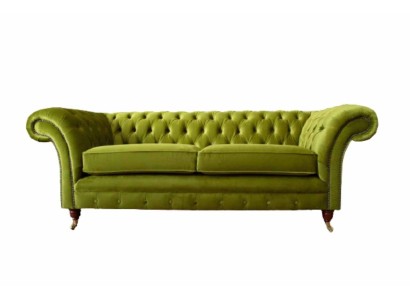 Sofa 3 Sitzer Stoff Design Couch Polster Sofas Textil Modern Chesterfield