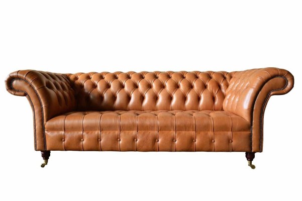 Sofa 3 Sitzer Sitz Modern Chesterfield Sofas Couchen Polster Braun Neu