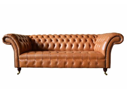 Sofa 3 Sitzer Sitz Modern Chesterfield Sofas Couchen Polster Braun Neu