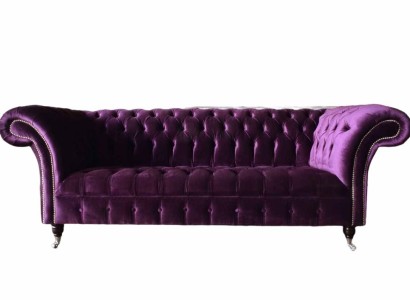 Chesterfield 3-местный дизайнерский диван, обшитый тканью, люкс, новый.