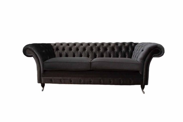 Sofa 3 Sitzer Wohnzimmer Luxus Polster Designer Möbel Chesterfield Neu