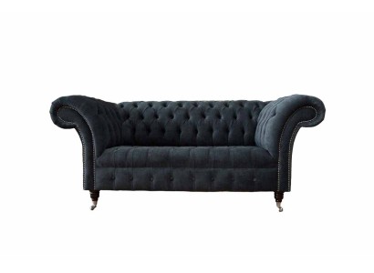 Sofa 2 Sitzer Couch Design Chesterfield Sitz Luxus Textil Polster Neu