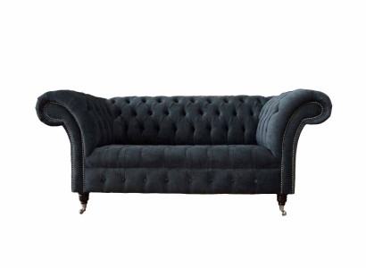 Sofa 2 Sitzer Couch Design Chesterfield Sitz Luxus Textil Polster Neu
