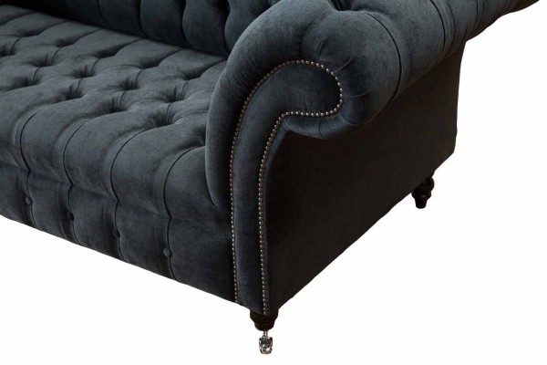 Sofa 2 Sitzer Couch Design Chesterfield Sitz Luxus Textil Polster Neu