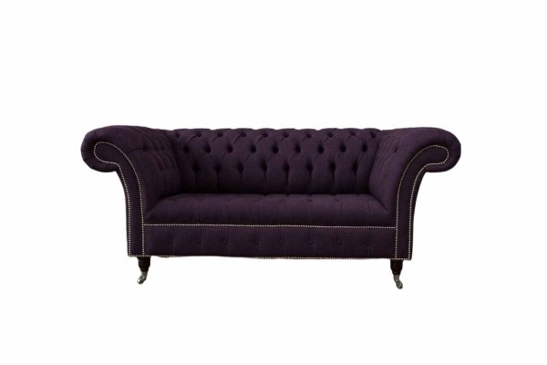 Sofa Polster Sofas Neu Sofa 2 Sitzer Design Chesterfield Stoff Couch