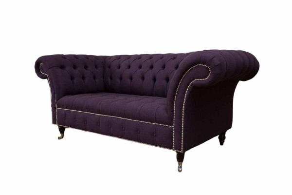 Sofa Polster Sofas Neu Sofa 2 Sitzer Design Chesterfield Stoff Couch