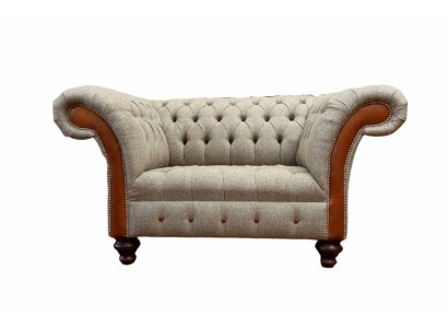 Chesterfield Sofa Обивка 1,5 местное диван Классический Один местный Серый Новый