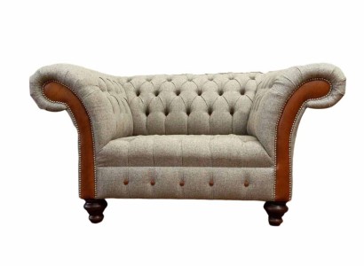 Chesterfield Sofa Обивка 1,5 местное диван Классический Один местный Серый Новый