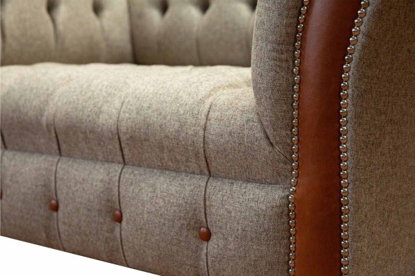 Chesterfield Sofa Обивка 1,5 местное диван Классический Один местный Серый Новый