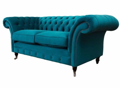 Chesterfield диван 2-местный обивка ткань сиденье Текстиль новый диваны диван.
