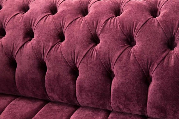 Sofa Luxus Textil Chesterfield Couch Sofas Polster 2 Sitzer Rosa Design