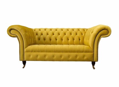 Диван Chesterfield диван обивка 2-местный желтый диван для гостиной