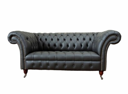 Chesterfield кожанный диван-кушетка, обивка 2-местная, дизайнерские диваны.