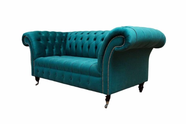 Sofa 2 Sitzer Design Sofas Polster Couchen Textil Chesterfield Sitz