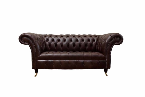 Sofa Couch Chesterfield Polster Sofas 2 Sitzer Leder Textil Lounge Neu