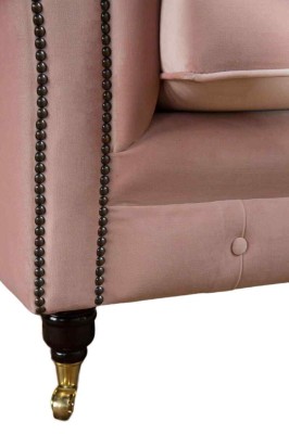 Sofa 2 Sitzer Couch Polster Chesterfield Wohnzimmer Design Textil Neu