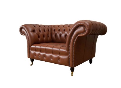 Диван-кресло Chesterfield Design из ткани для одного или полутора человека в стиле лаундж.