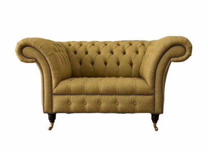 Chesterfield кресло Дизайн Тканевый диван Коричневый текстиль Мебель Новый