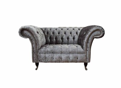 Chesterfield кресло Дизайн обивочный диван Диван Chesterfield Текстиль Серебро