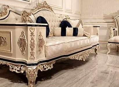 Набор мебели для гостиной Chesterfield 3+1 роскошь 2 предмета, ткань, диван