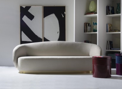 Sofa Dreisitzer Design Luxus Möbel Holz weiß Design Möbel aus Italien Klassiker