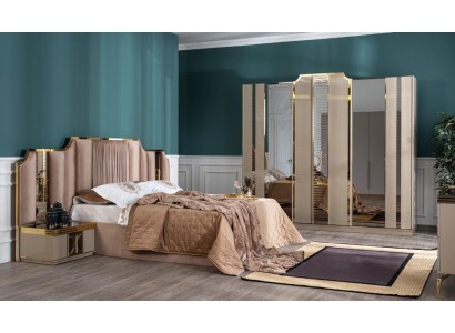 Роскошный комплект спальни: кровать, 2 прикроватные тумбы, шкаф. 4 предмета.