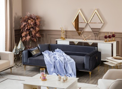 Sofa Couch Wohnzimmer Möbel Couchen Sofas Dreisitzer 3 Sitz Textil Stoff