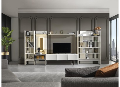 Luxus Wohnwand design Wand Schrank Wohnzimmer Fernseher Wände Regal