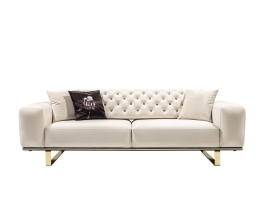 Sofa 3 Sitzer Wohnzimmer Luxus Polster Designer Möbel Chesterfield