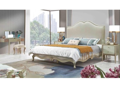 Классический спальный гарнитур: кровать + 2 прикроватные тумбы. Барокко и рококо кровати.