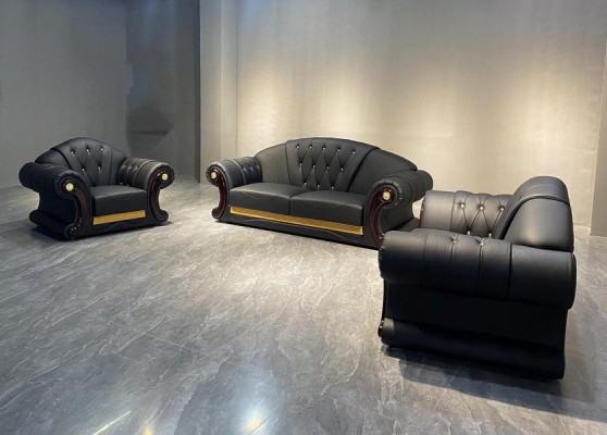 Кожаный диван, 3 шт. Комплект гарнитура для гостиной