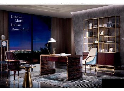 Набор мебели для офиса из шкафа, стола и стула, 3 предмета роскошной отделки.