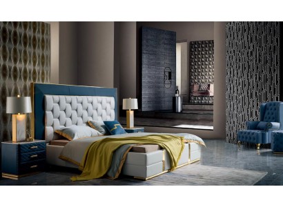 Кожаная кровать кровать кровати обивка дизайн 180x200см двуспальная кровать современная