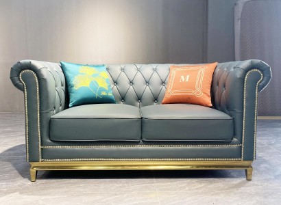 Chesterfield Двухместный диван Дизайн мебели Классические диваны