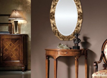 Консольный стол с комодом и зеркалом, набор мебели Luxus, консоль 2 предмета, произведено в Италии.