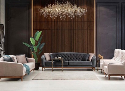Софа Suite Диван Luxus Garniur Диваны Кресла 4+3+1 Место современное 3-частный Набор дизайна