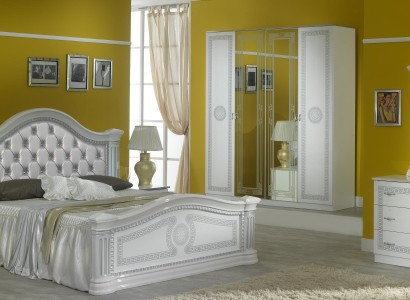 Полный набор спальни Дизайн Modern Luxus Bed 2x Nightstand 6 шт Гардероб