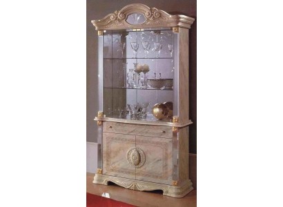 Luxus Schaufenster Vitrine Vitrinen Glas Schrank Modern Stil Holz Wohnzimmer