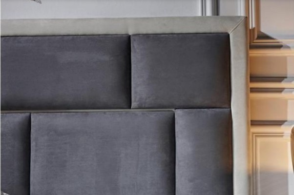 Кровати Мебель Сон Отель Двойной Роскошь Спальня Кровать Дизайн Обивка Вельвет Новый