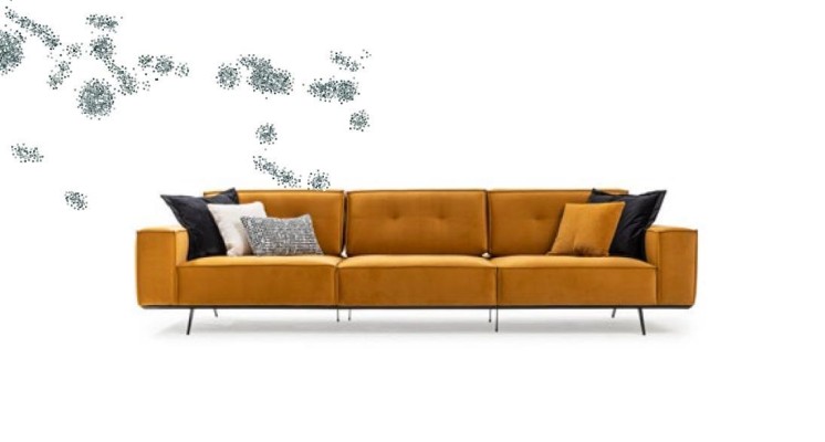 Sofa Couch Viersitzer Möbel Couchen Polster Sofas Textil Stoff Einrichtung