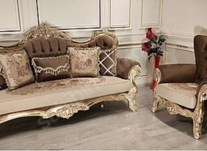 Классический диван для гостиной. Мебель для гостиной: диван 3+1 место.