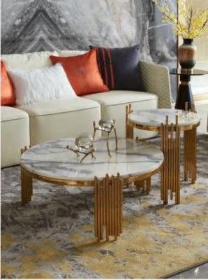 Edelstahl Beistell Rund Design Tisch Tische Gold Couch Wohnzimmer