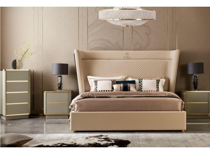 Дизайнерская спальня Кровать 2 тумбочки Комод 4 предмета Новый набор