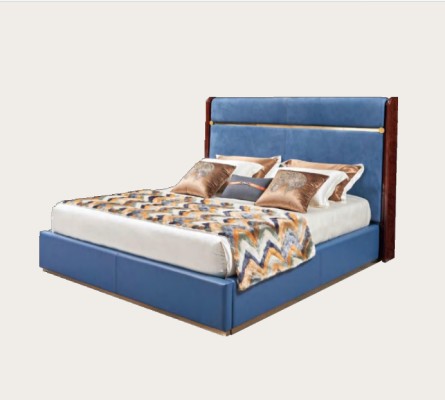 Дизайнерская кровать, 2x прикроватные тумбы, трехэлементный набор спальной комнаты, роскошный комплект.